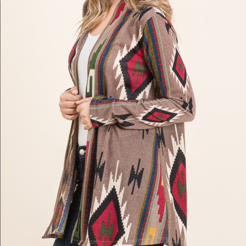 Printed cardigan